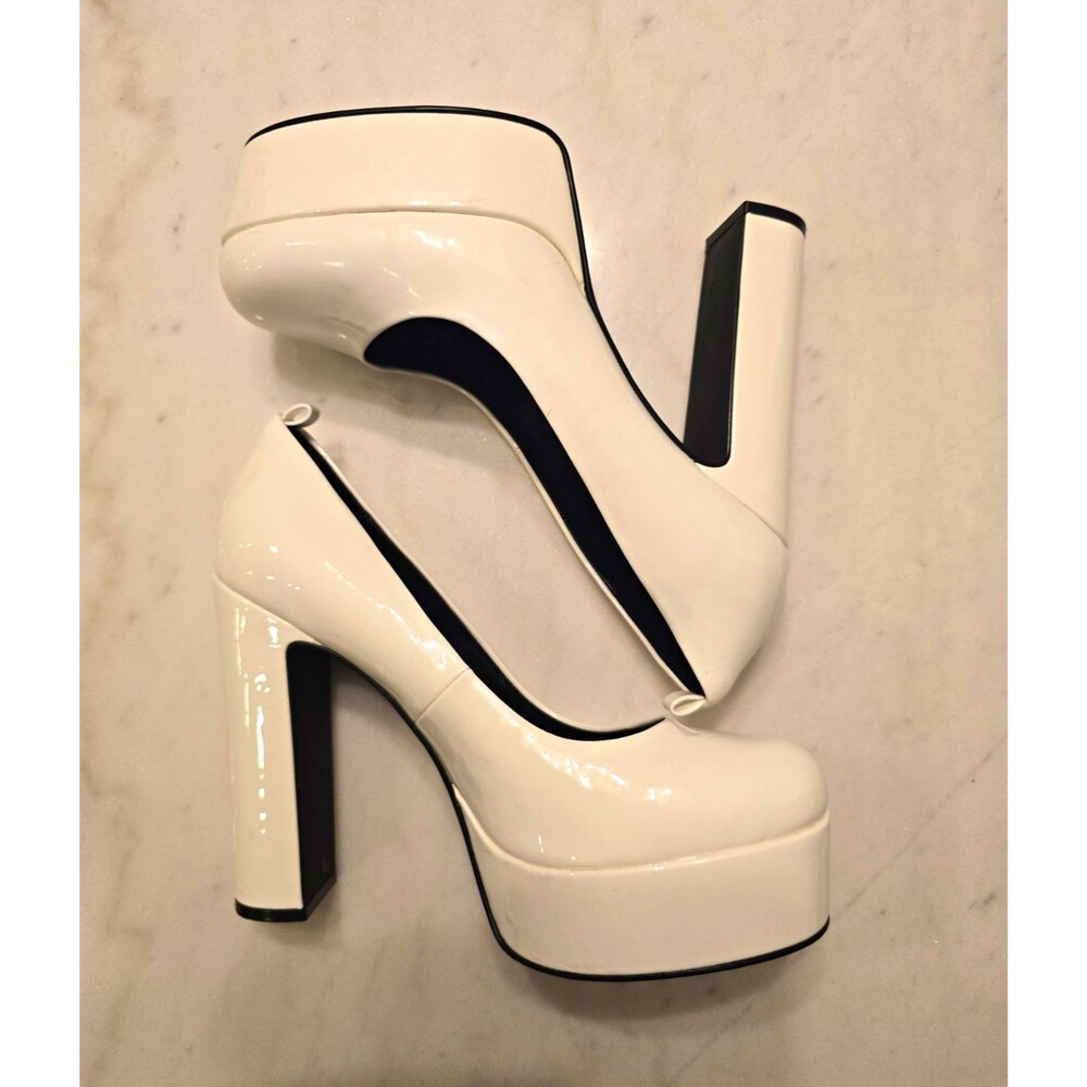 Jeffrey Campbell Pumps Women 9 B White high vamp Platform heels Round Toe